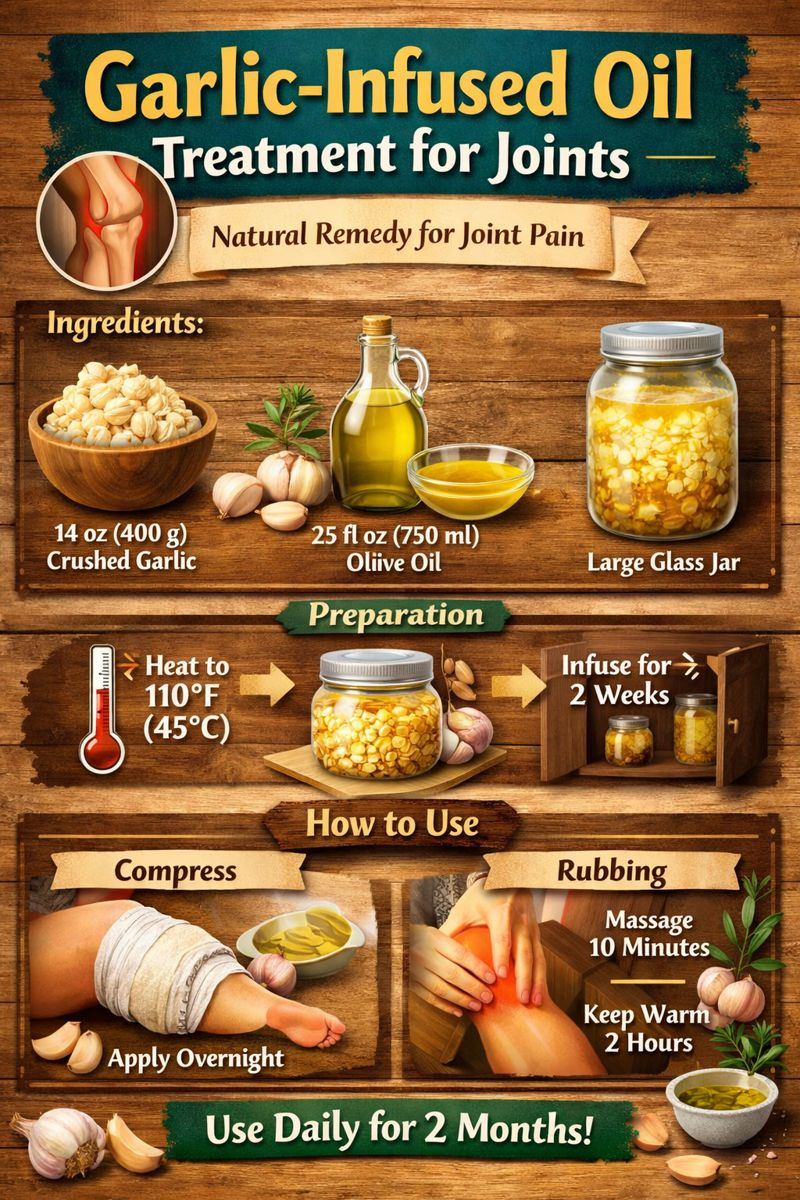 Garlic-Infused Oil Treatment for Joints
